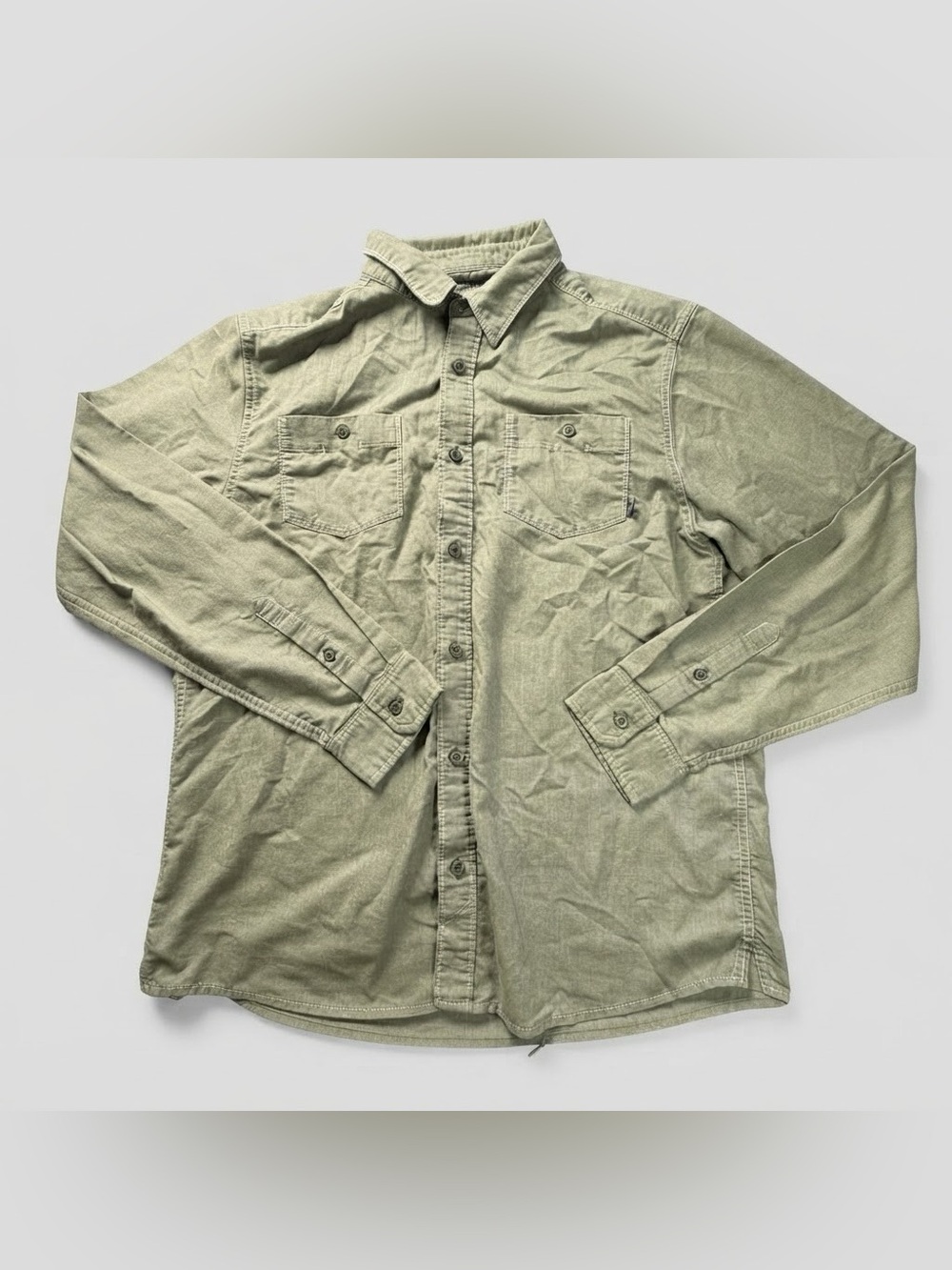 Mountain Hardwear Green Button Up Long Sleeve Shirt Men Size M